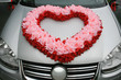 Photo: wedding car with heart from flowers wedding car with heart from flowers