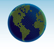 Digital world map with copy space vector.