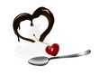 Dessert with heart