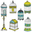 Birdcages Collection - for design or scrapbook - in vector