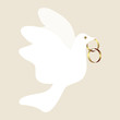 ehering, taube, heirat, heiraten, ehe, gold,  friedenstaube,    