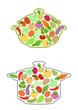 Vegetables in pot