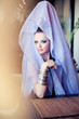 Woman wearing eastern clothes