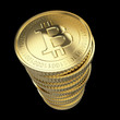 Golden Bitcoin cryptography digital currency