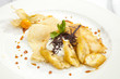 Crepe pancake with banana