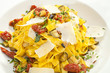 Fettuccine with dried tomatoes and parmesan