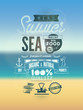Summer Menu Poster. Vector illustration.