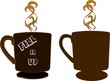 fill er up coffee cups in two styles