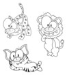 Cartoon big cats
