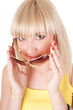 Photo: girl without sunglasses girl without sunglasses