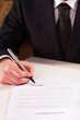 Businessman signing contract