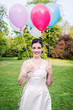 Photo: Bride with colorful ballons Bride with colorful ballons