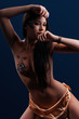 Photo: beautiful sexy woman topless with feathers beautiful sexy woman topless with feathers
