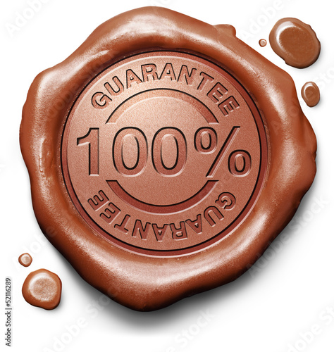 Illustration: 100% guarantee 100% guarantee