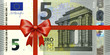neuer 5 Euroschein mit Geschenkband