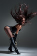 Woman dancing in studio