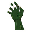 Zombie hand isolated on white