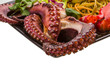 Seafood pasta with octopus and lobster leg