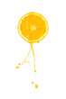 orange and juice isolated on white background