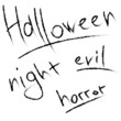 Scratched letters for Halloween design