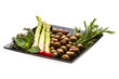Foto: Olives, asparagus, rosemary, mint, thyme and tomato Olives, asparagus, rosemary, mint, thyme and tomato