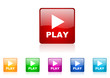 play vector glossy web icon set