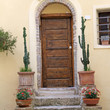 Foto : front door with cacti , Tuscany front door with cacti , Tuscany