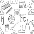 sketch stationery seamless pattern