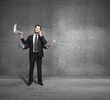 businessman with four hands