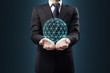 Photo: man holding geospere man holding geospere
