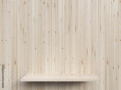 Illustration: wooden shelf wooden shelf
