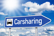 Wegweiser mit Carsharing