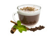 Coffee with milk and cinnamon