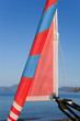 Staysail on a background a sea