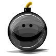 Bomb with smile vector illustration