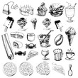 Fast food and drinks collection