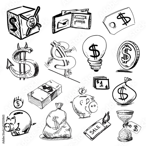 Vector: Finance and money icons collection Finance and money icons collection