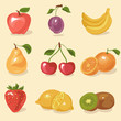 Vector: fruit set fruit set
