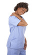 nurse having a neck pain