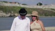 Video: Old people traveling, senior couple dancing, kissing Old people traveling, senior couple dancing, kissing