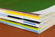 Many magazines close-up