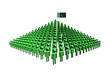 Pyramid of abstract people with Pakistan flag illustration