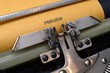 Resume on typewriter