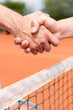 Handshake at a tennis match