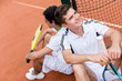 Tennis Players At The Court
