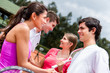 Foto: Tennis couples playing doubles Tennis couples playing doubles
