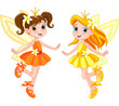Vektor: Two cute fairies Two cute fairies