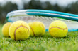 Tennis balls at the court