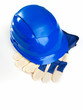 Bauhelm und Handschuhe