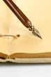 Beautiful old notebook close up